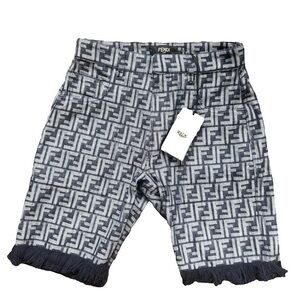 Fendi Men’s Short FF Logo Denim shorts size 30 W/ TAGS